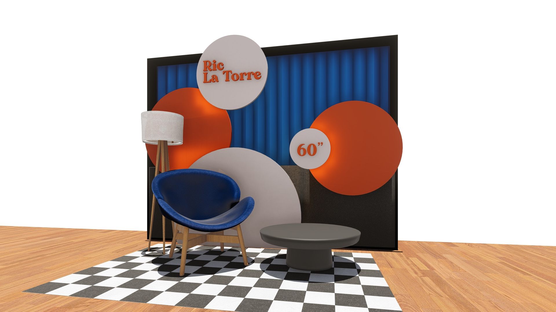 Render de una propuesta interior para Estudio Uno